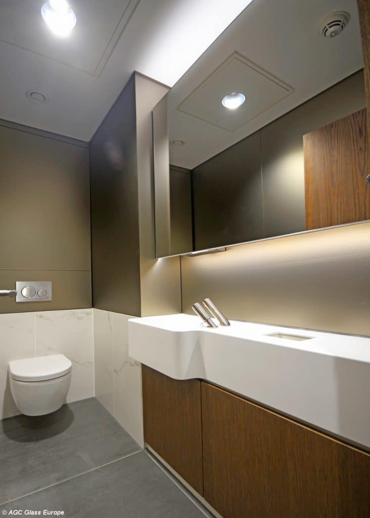 Revêtement mural en verre laqué mat bronze - Matelac Silver Bronze