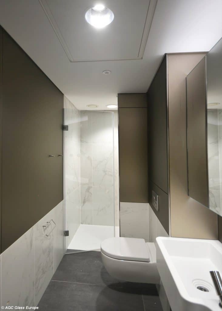 Revêtement mural en verre laqué mat bronze - Matelac Silver Bronze